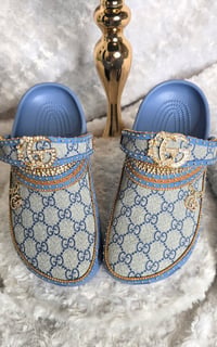 Image 1 of Blue Gorg Girl CROCS Only