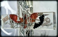 Image 6 of XXL CROSS COLLAGE 16" (with hanging chain)