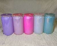 Image 1 of 16oz Shimmer Glass can with Bling Lid