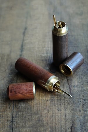 Image of Wooden Compact Needle Case