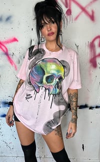 Image 3 of “SHARP TONGUE” CUSTOM PAINTED T-SHIRT XL