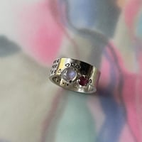 Image 5 of Moonstone and tourmaline ring