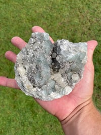 Image 17 of Green Fluorite & Druzy Quartz With UV Calcite Specimen #1840