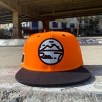Image 1 of Mista Seven “EAST” SnapBack Black Orange