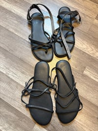 Image 1 of 2 pair of Torrid black sandals 11W