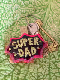 Image 1 of ONE OFF! Super Dad Keyring - Neon