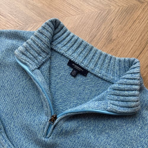 Image of Burberry London 1/4 Zip Up Sweatshirt, Size Large
