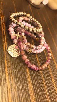 Custom Beaded Bracelet Set (4 bracelets — 4 charms)