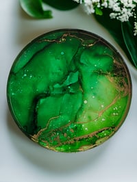 Image 4 of Set of 4 Epoxy Resin Art Coasters 'The Seeker'