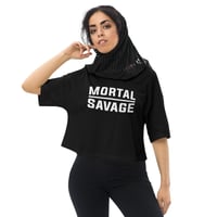 Mortal Savage Equals One- Black Crop Top