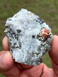 Image 7 of Cubic Pyrite & Fine Quartz Points Cluster Bulgaria Specimen #2613