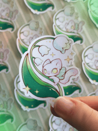 Image 4 of Lily of the valley Cat Sticker