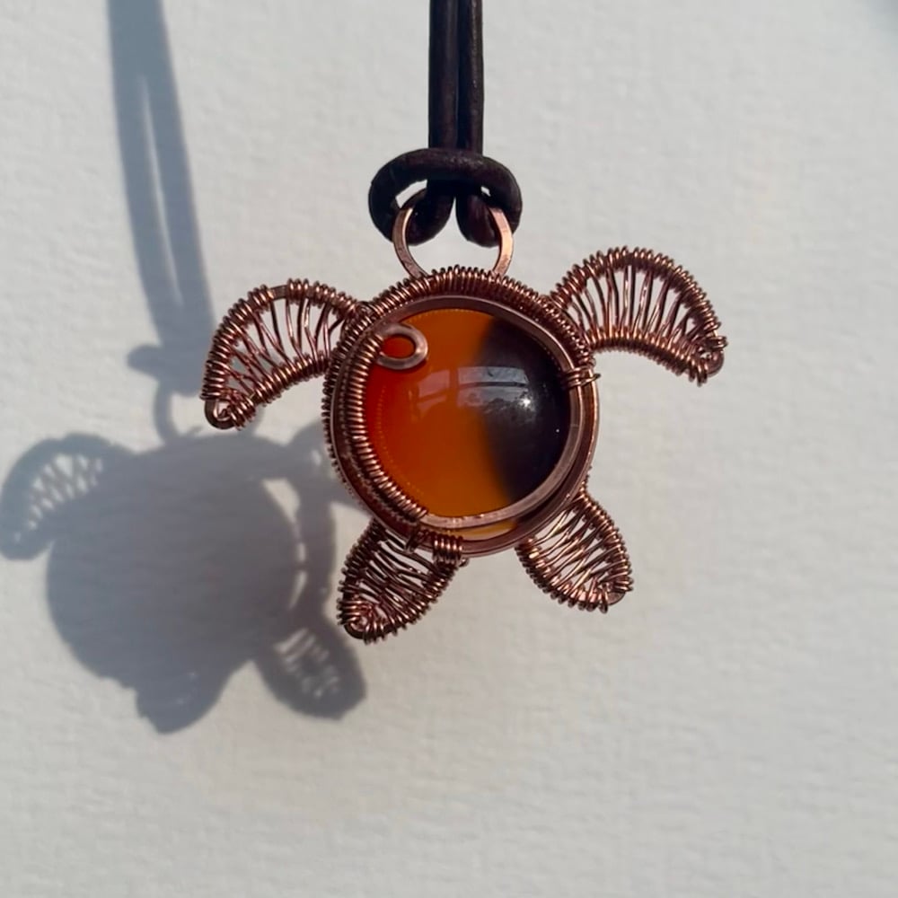 Image of Carnelian Sea Turtle Necklace 