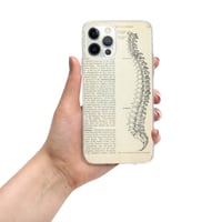 Image 12 of Vintage Book Page Anatomical Illustration Human Spine Clear Case for iPhone®