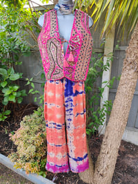 Image 2 of Glitter BELL bottoms- orange - Peach Orange Purples