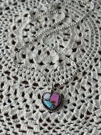 Image 2 of Cotton Candy Dahlia Necklace