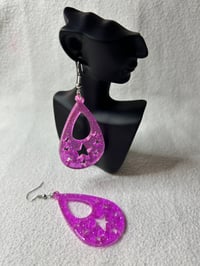 Image 1 of Resin Star Burst Earrings 