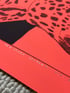 Leopard And Black Leopard In Red A4 Print Image 2