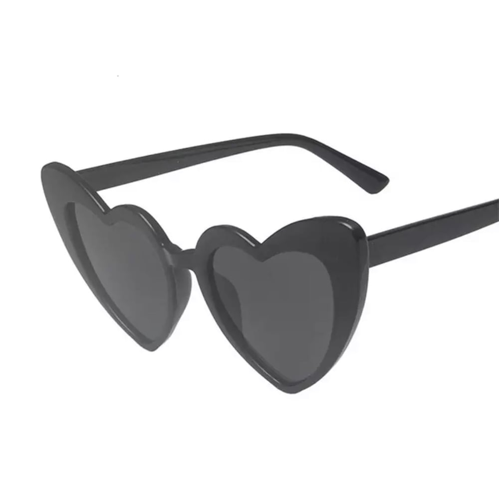 Image of Love Sunglasses (black and white) 