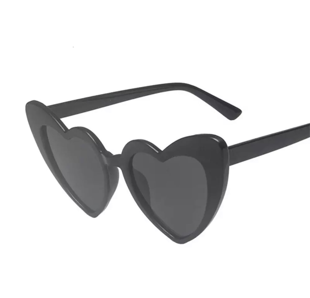 Image of Love Sunglasses (black,white & pink) 