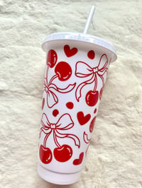 Cherry Bow Cold Cup