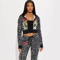 Image 1 of Cheetah girl blk ed hardy🖤🐆