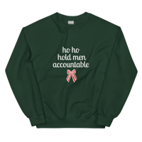 Image 1 of (Ho Ho Ho)ld Men Accountable - Red & White | Christmas Jumper