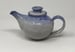 Image of White and Blue Glazed small Tea Pot