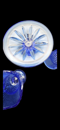 Image 13 of 3 Piece Avon Fostoria Cobalt George & Martha Washington