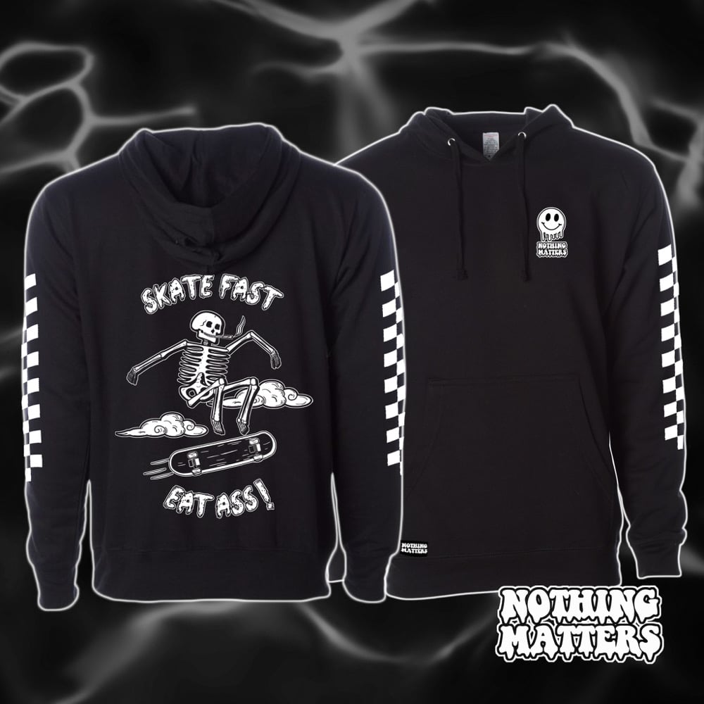 Image of Skate Fast Eat Ass Black Hoodie