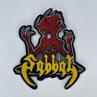 Image 1 of Sabbat - Born By Evil Blood 6 Metal Pins Attached To Woven Patch