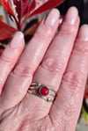 Flame Opal Adjustable Ring 