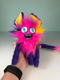 Image 8 of Weighted Small Happy Monster Embroidered