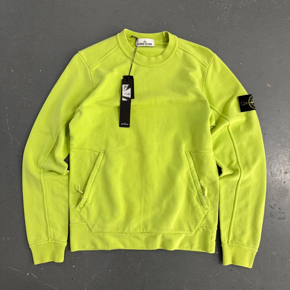 Image of SS 2016 Stone Island Neon Spellout Crewneck, Size Small