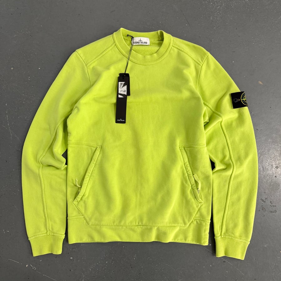 Image of SS 2016 Stone Island Neon Spellout Crewneck, Size Small