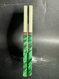 Image 4 of Ghost Micarta & Box Elder Burl Segmented Knife Scales