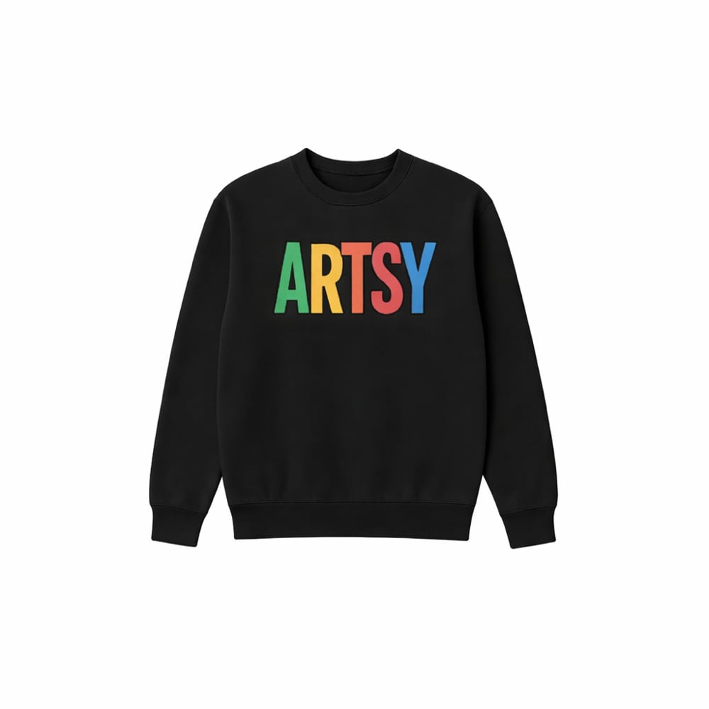 Image of  Artsy Black Block Logo Pull Over 