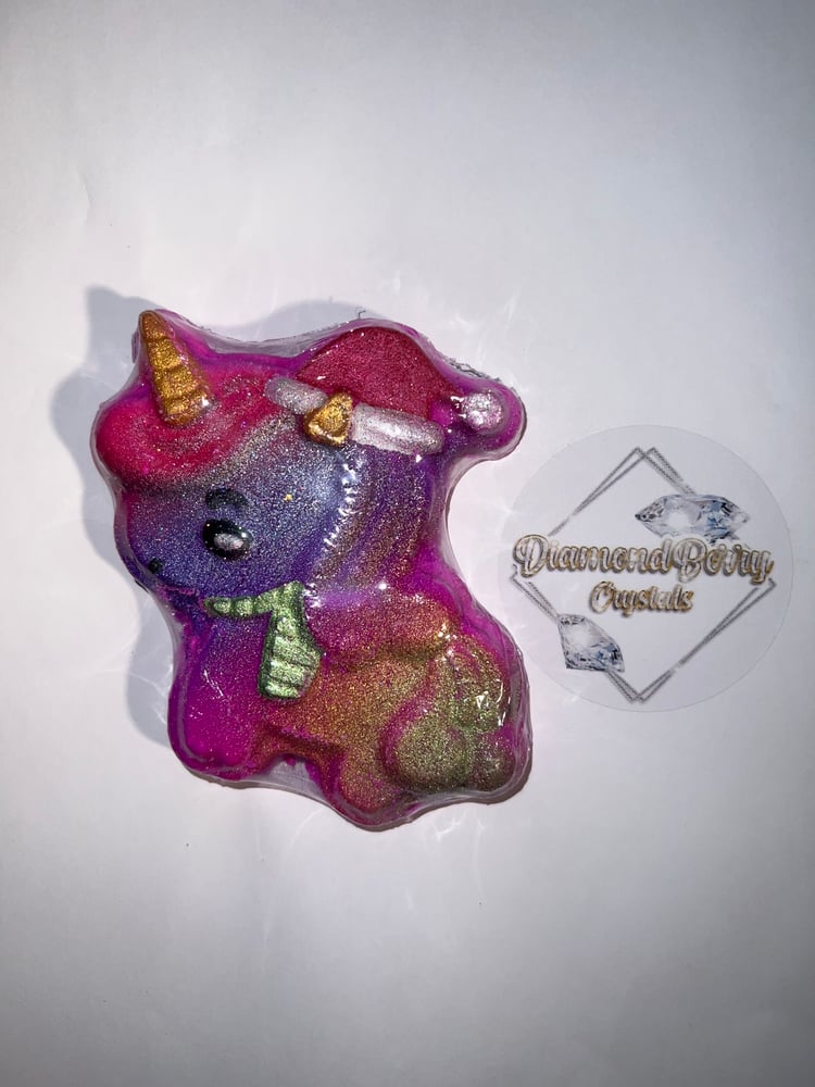 Image of Christmas unicorn bath bomb