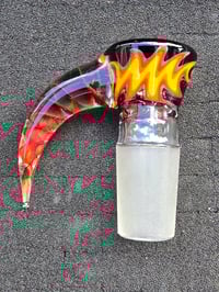 Image 1 of 2K Glass Art 18mm Red X Black Slide