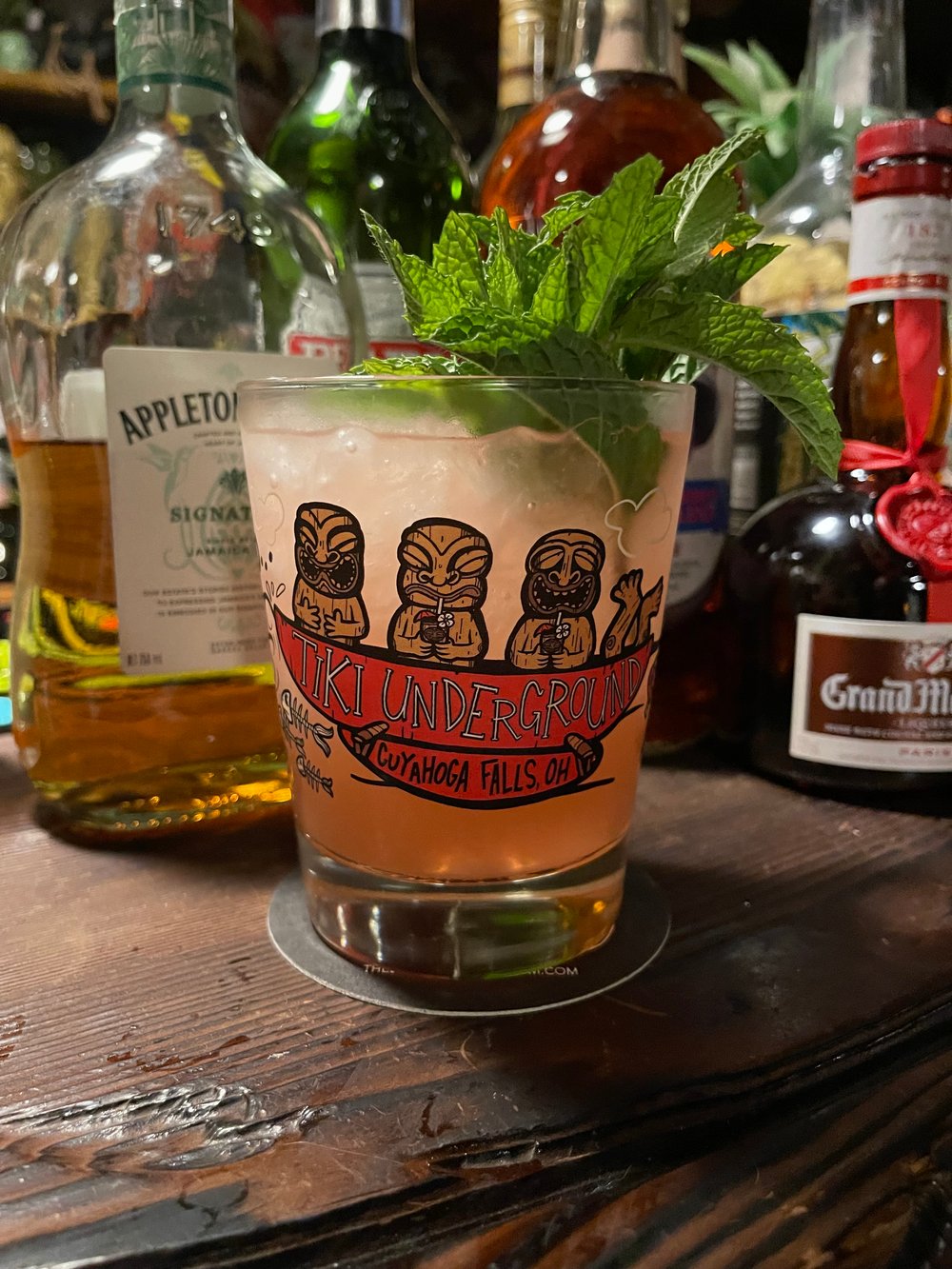 TIKI UNDERGROUND 15oz Full-Color Mai Tai Glass