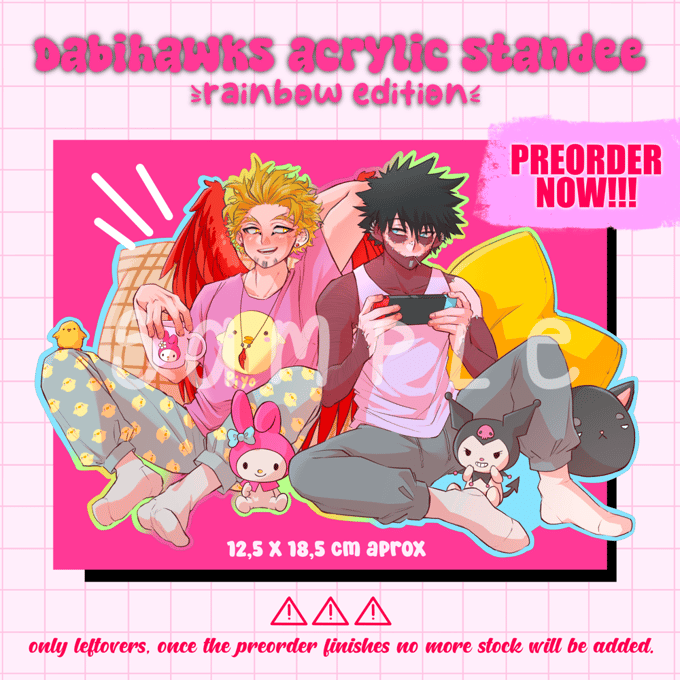 Image of [PREORDER] Dabihawks Acrylic Standee [Rainbow edition]