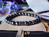 Image 1 of BLACK ONYX/HEMATITE  BRACELET