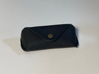 Image 2 of Sunglasses / Glasses Custom Case Recaro style leather with black/yellow houndstooth pattern. 