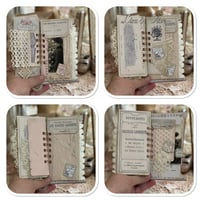 Image 12 of Junk Journal lace samples spool book full of vintage French lace samples