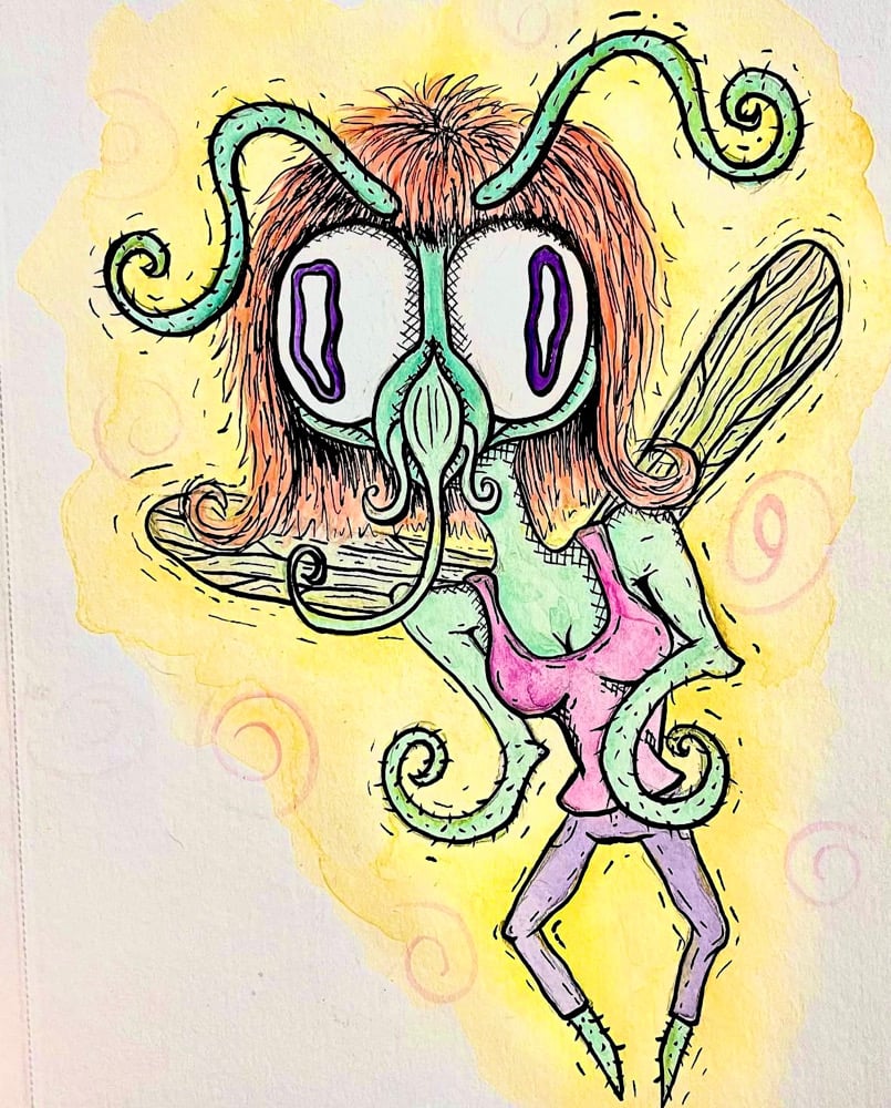 Image of “Pest” Felt Art Piece