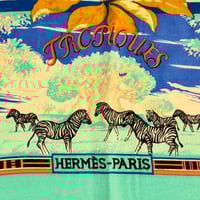 Image 2 of Hermès Cashmere Shawl  "Tropiques" by Laurence Bourthoumieux 140cm
