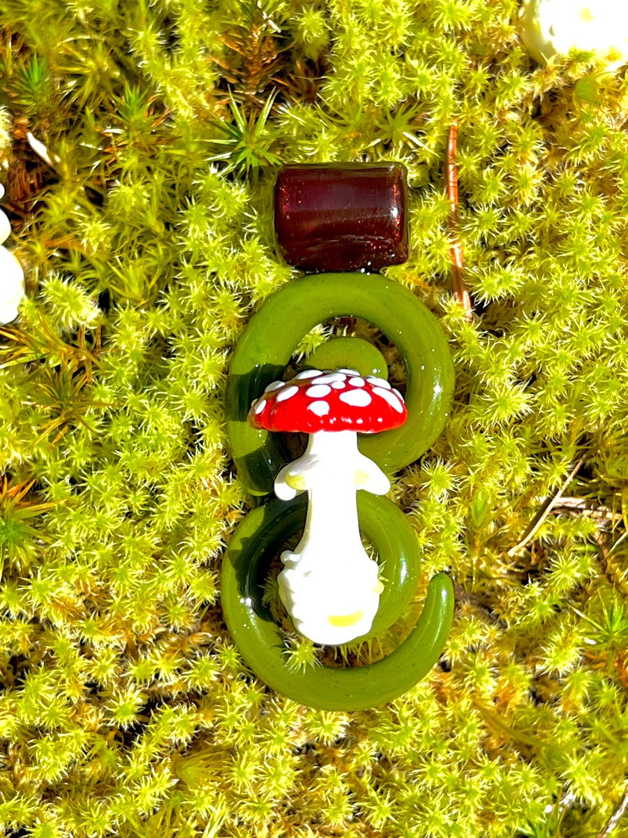 Image of Amanita Spiral Pendant