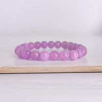 Light Purple Jade Quartz Natural Stone Bracelet