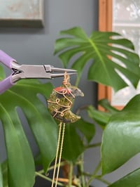 Image 3 of Unakite Gold Moon Necklace