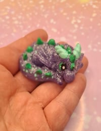 Purple glitter resin baby dragon